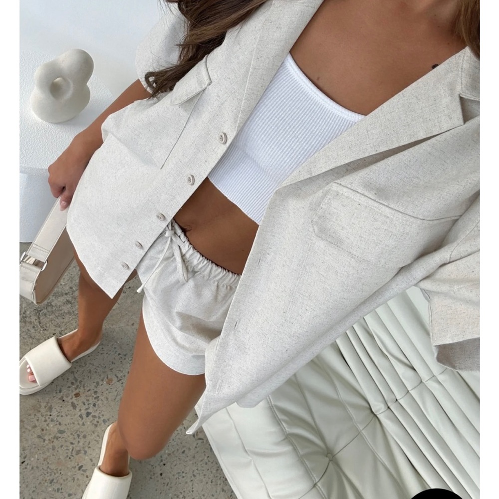 Oatmeal Button up TShirt